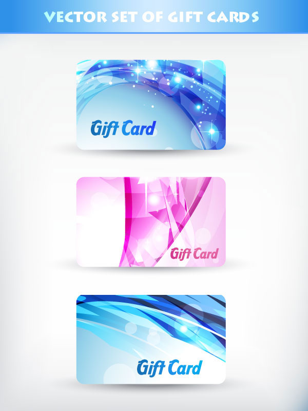 Bright gift cards design elements vector graphic 02