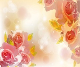 Bright background with flower design vector 02