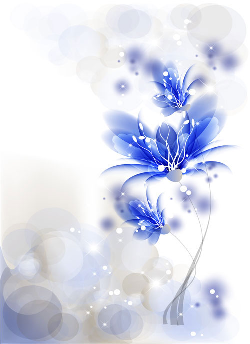 Bright background with flower design vector 03