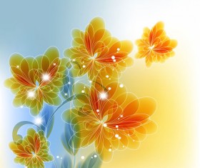 Bright background with flower design vector 04