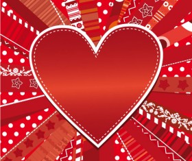 Romantic Heart Greeting Cards background vector set 03