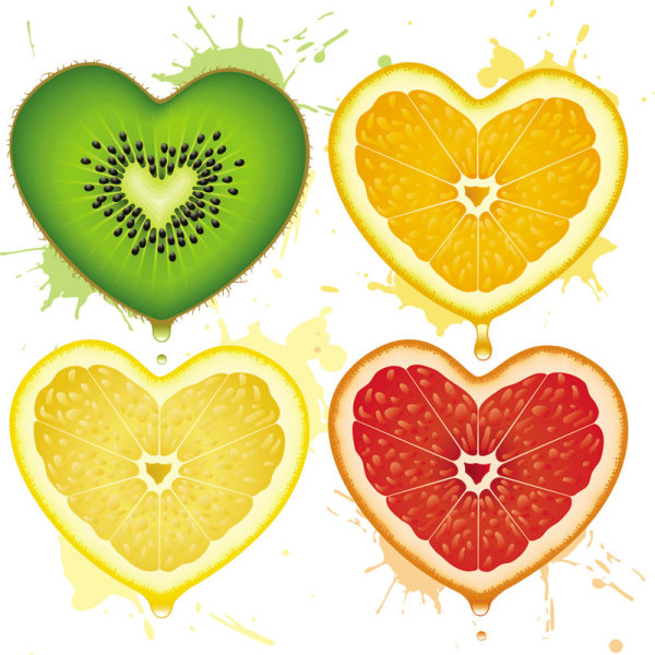 Set of Different Heart background vector graphic 02