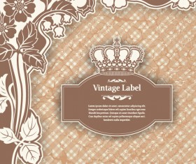 Luxury Vintage label and Ornaments vector 01