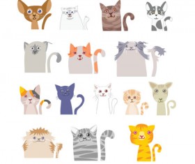 Different funny Cat desgin vector