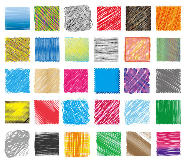 Hand drawn Colorful Pencil Pattern vector 02