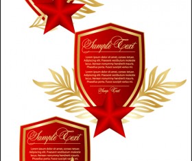 Festival elements of 23 february and stars design vector 01