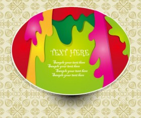 Elements of Color wave abstract vector background art 01