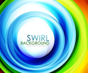 Set of Colorful swirl abstract vector background 01
