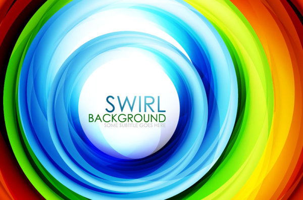 Set of Colorful swirl abstract vector background 01