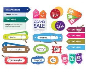 Various Stylish colorful Label stickers vector