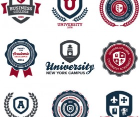 Creative of school emblems vector 02