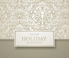 Vintage background with Decoration floral vector 04