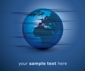 eco with world elements vector graphic 01