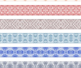 Vintage Decorative pattern and borders vector set 02