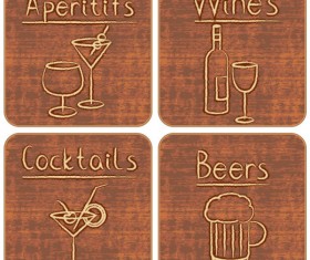 Different of Vintage food labels vector 01