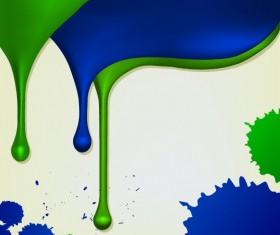 Set of Paint color drops vector background art 02
