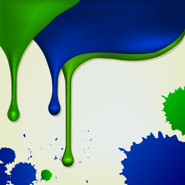 Set of Paint color drops vector background art 02