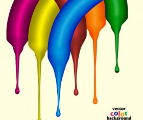 Set of Paint color drops vector background art 04