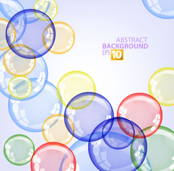Abstract background with Colored bubbles vector graphic 02