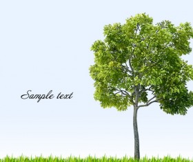 Different tree design elements vector 04
