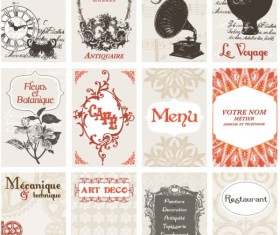 Presentation of creative coffee cards design elements vector 01