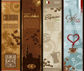 Presentation of creative coffee cards design elements vector 02