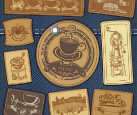 Presentation of creative coffee cards design elements vector 04