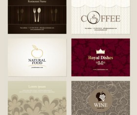 Presentation of creative coffee cards design elements vector 05