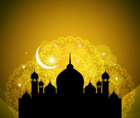 Mysterious Islam Building elements vector 03