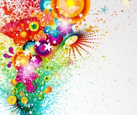 Abstract background of Garbage colorful floral vector