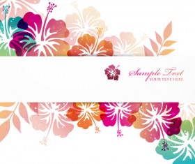 Flower elements background vector graphics