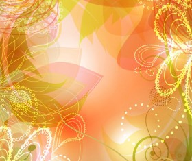 Vector background of Shiny floral art