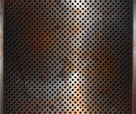 Metal perforated vector background 04