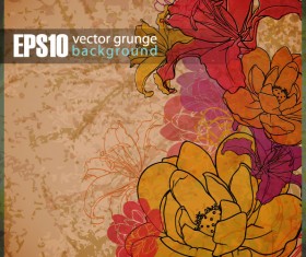 Vector grunge background with Retro elements 02