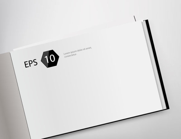 Set of Album and magazine template blank page vector 01