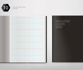 Set of Album and magazine template blank page vector 04