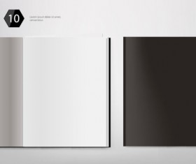 Set of Album and magazine template blank page vector 06