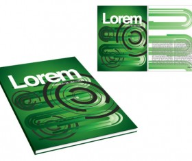 Book and magazine cover design elements vector graphics 02