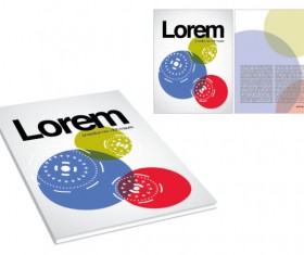 Book and magazine cover design elements vector graphics 03