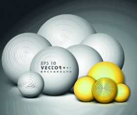 Set of 3D objects from vector background graphic 02