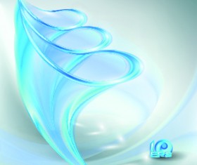 Elements of blue glass abstract background vector 02
