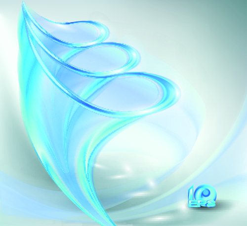 Elements of blue glass abstract background vector 02