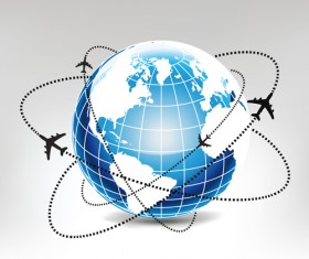 Elements of Airlines background design vector 02