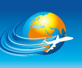 Elements of Airlines background design vector 03