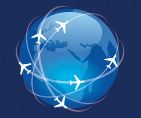 Elements of Airlines background design vector 04