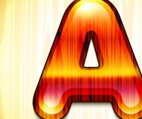 wood styled of Alphabet vector graphic 01