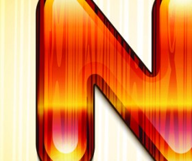 wood styled of Alphabet vector graphic 13