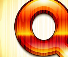 wood styled of Alphabet vector graphic 16