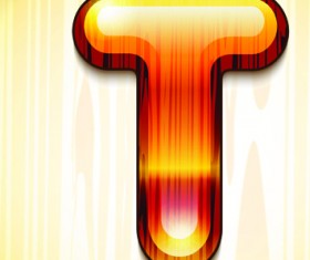 wood styled of Alphabet vector graphic 19