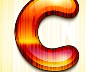 wood styled of Alphabet vector graphic 02